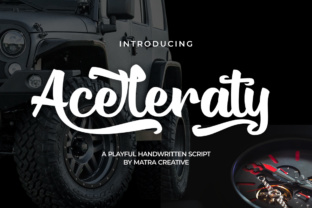 Aceleraty: A Handwritten Brush Font for Editorial Design