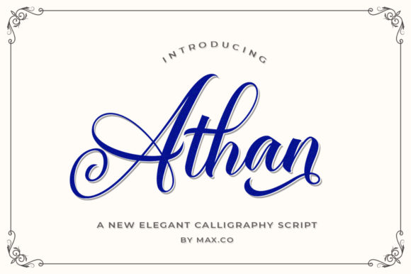 Athan Script: A Timeless Font for Handmade Creators