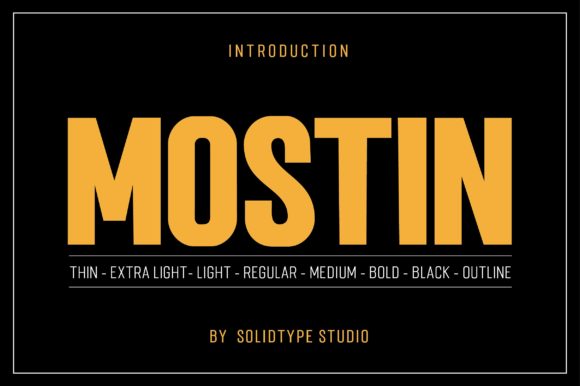 Mostin: A Versatile Sans Serif Font for Modern and Vintage Design