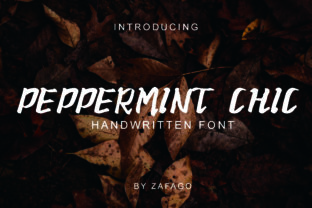 Peppermint Chic: A Modern Handwritten Font for Creative Crafters