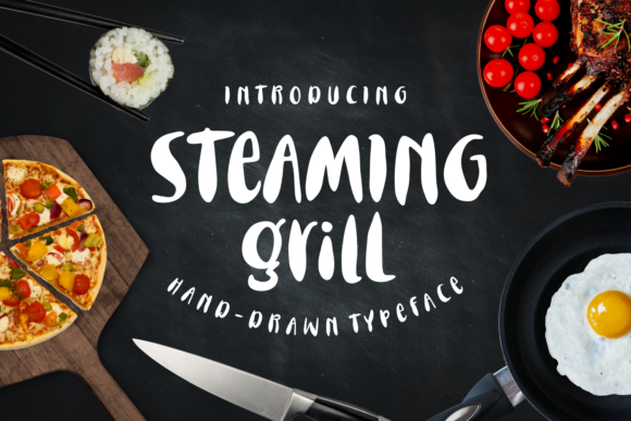 Steaming Grill: A Bold Script Font for Creative Designers